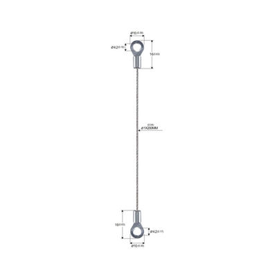 Imbracatura d'acciaio del cavo metallico della serratura rapida di sicurezza della fase con l'occhiello YW86527 della pressofusione due